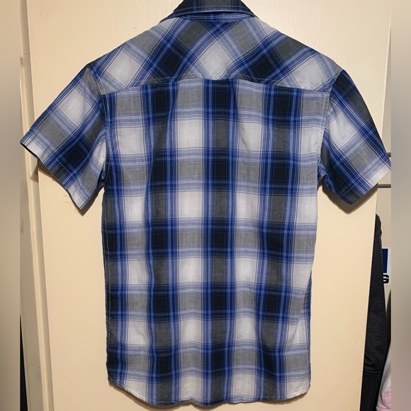 Boys Burnside Blue Button Down Shirt Size: M/10-12 - Picture 3 of 3